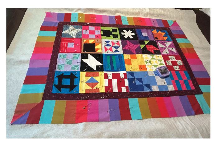 image of the top of the quilt before basting and quilting